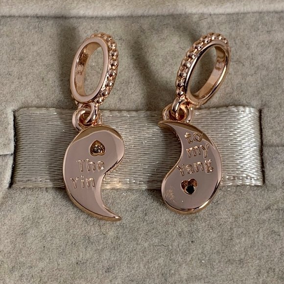 Pandora Splittable Yin & Yang Sparkling Dangle Charm - Picture 7 of 12